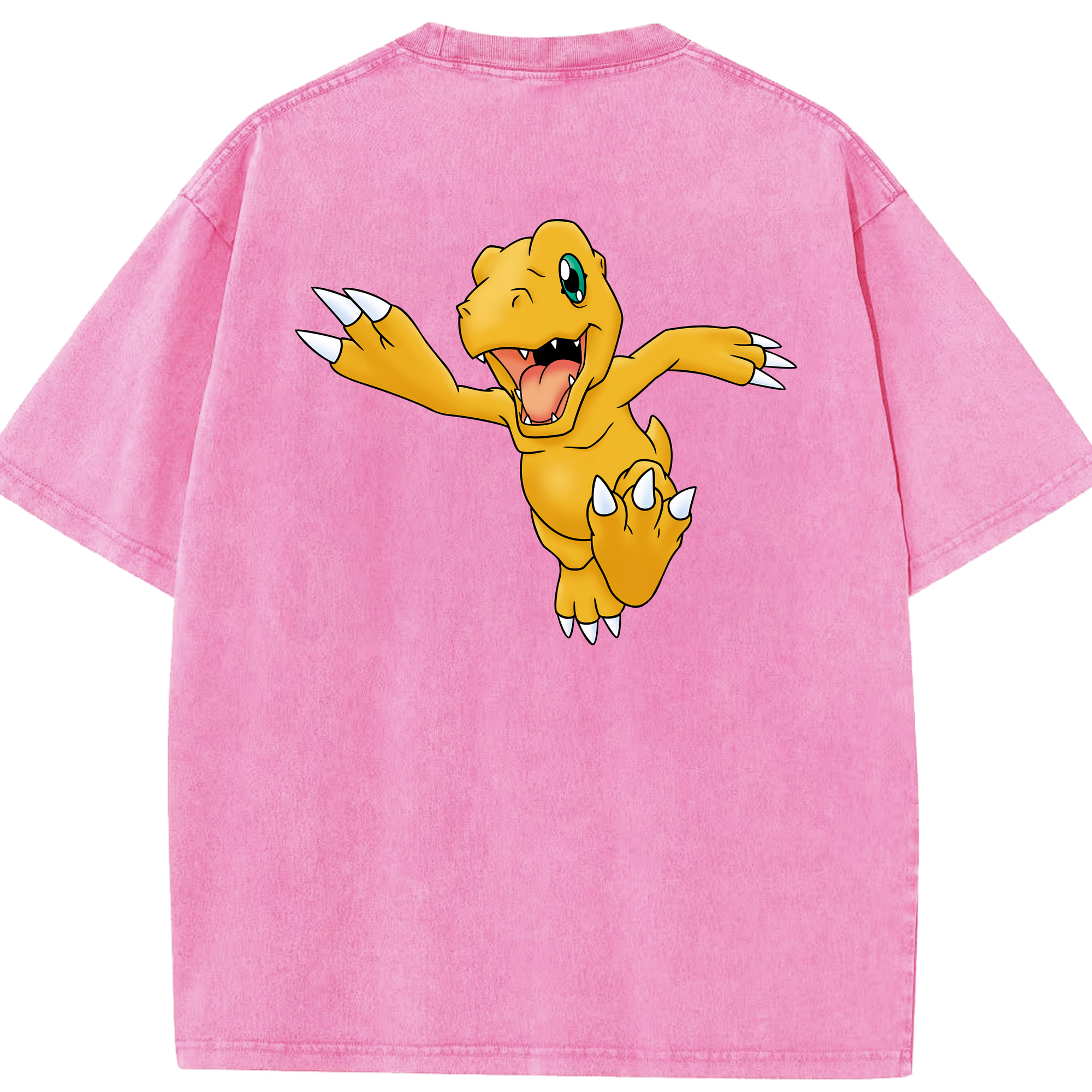 （画像用） Digimon デジタルモンスター/デジモン 綿100% ヴィンテージ風 半袖Tシャツ（背面プリント）